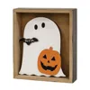 Homegifo 2/set Ghosts & Goblins Box Sign With Ghost & Jack Easel