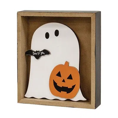 Homegifo 2/set Ghosts & Goblins Box Sign With Ghost & Jack Easel In Multi