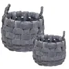 Homegifo 2/set Gray Gathering Baskets W/rope Handles