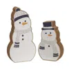Homegifo 2/set Icy Chunky Snowman Sitters