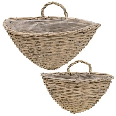 Homegifo 2/set Nested Oval Baskets In Brown