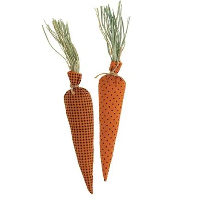 Homegifo 2/set Orange & Black Polka Dot & Buffalo Check Carrots