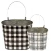 Homegifo *2/set Plaid Wall Pockets