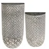Homegifo 2/set Shabby Chic Round Geometric Buckets