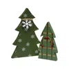Homegifo 2/set Snowflake & Plaid Chunky Tree Sitters