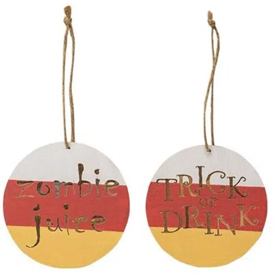 Homegifo *2/set Trick Or Drink Ornaments In Multi