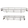 Homegifo 2/set White Chicken Wire Oval Baskets