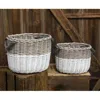 Homegifo *2/set White Dipped Grain Baskets