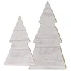Homegifo 2/set White Shiplap Christmas Trees