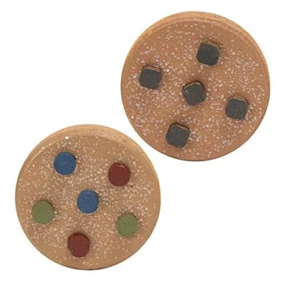 Homegifo *2/set Wooden Cookies In Brown