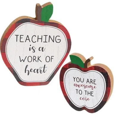 Homegifo 2/set Work Of Heart Apple Blocks In Multi