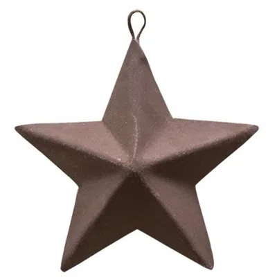 Homegifo 3-1/2" Mini Barn Star Rustic In Brown