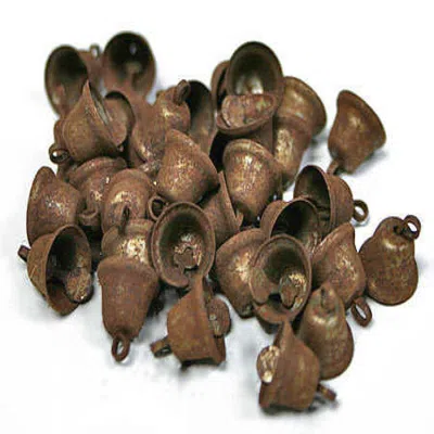 Homegifo 36/pkg Rusty Tin Liberty Bells 3/8" In Brown