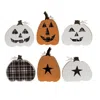 Homegifo 3/set - Plaid & Stars Reversible Chunky Pumpkin Sitters