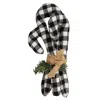 Homegifo *3/set Black & White Check Stuffed Candy Canes 9"