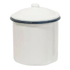 Homegifo 3/set Blue Rim Enamel Canisters