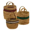 Homegifo 3/set Bold Striped Jute Containers