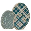Homegifo 3/set Chunky Blue Patterned Egg Sitters