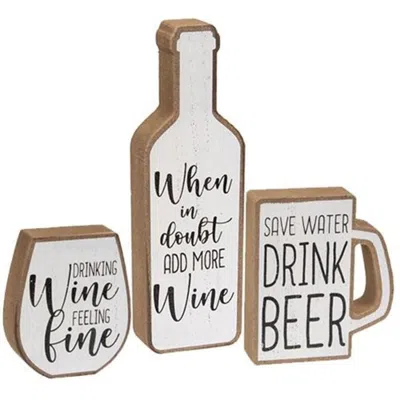 Homegifo 3/set Distressed Wooden When In Doubt Blocks