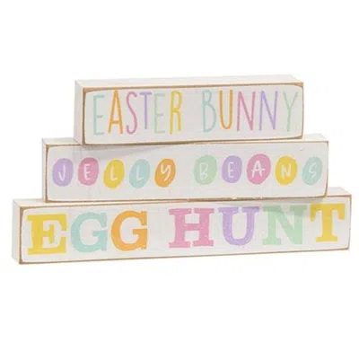 Homegifo *3/set Easter Bunny Pastel Block Stackers In Multi