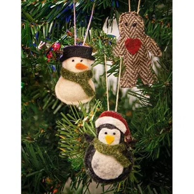 Homegifo 3/set Felt Christmas Ornaments In Multi
