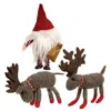 Homegifo 3/set Felted Santa W/reindeer