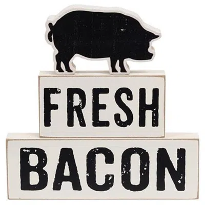 Homegifo 3/set Fresh Bacon Stacking Blocks In Black