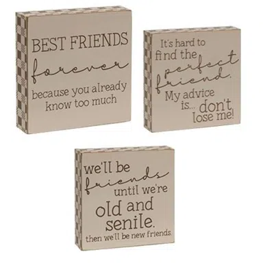Homegifo 3/set Friends Buffalo Check Box Signs In Neutral