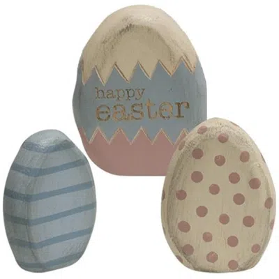 Homegifo 3/set Happy Easter Egg Shelf Sitters In Neutral