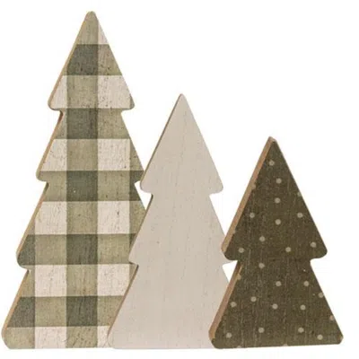 Homegifo 3/set Printed Chunky Trees In Blue