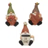 Homegifo 3/set Resin Sitting Fall Gnome Figures