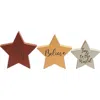 Homegifo *3/set Reversible Christmas Words Chunky Star Sitters