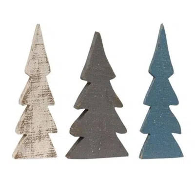 Homegifo 3/set Snowy Wooden Trees In Multi