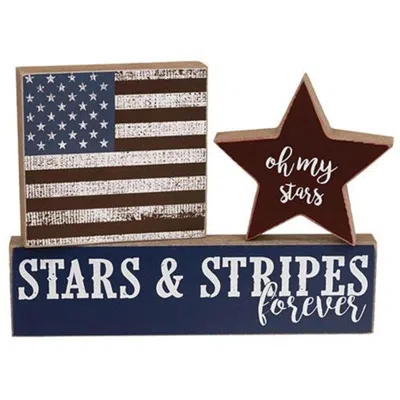 Homegifo 3/set Stars & Stripes Forever Blocks In Brown