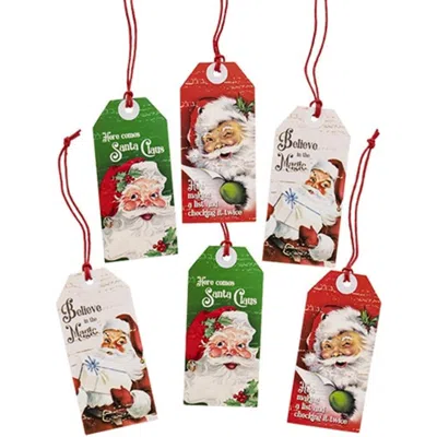 Homegifo 3/set Vintage Santa Gift Tags In Multi