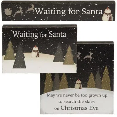 Homegifo 3/set Waiting For Santa Blocks In Multi