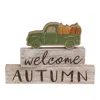 Homegifo *3/set Welcome Autumn Green Truck Blocks