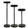 Homegifo 3/set Wrought Iron Twisted Pillar Holders