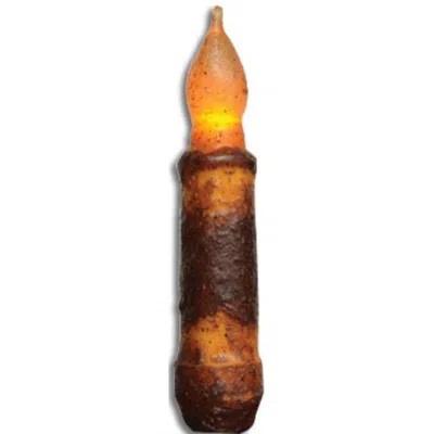 Homegifo 4" Burnt Mustard Timer Taper In Yellow