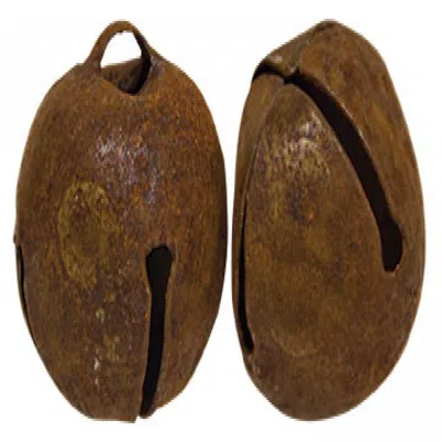 Homegifo 48/pkg Rusty Jingle Bells 13mm In Brown