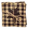 Homegifo 4/set Black & Tan Star Applique Square Coasters