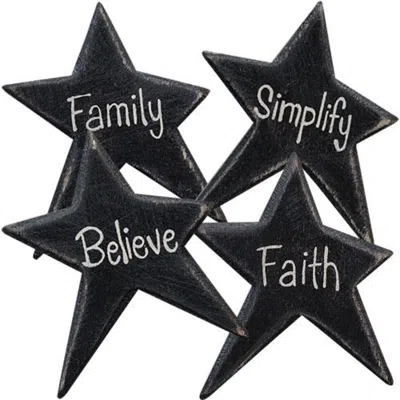 Homegifo 4/set Black Star Word Magnets