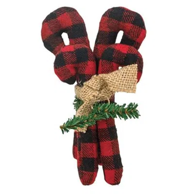 Homegifo *4/set Buffalo Check Candy Cane Bundle In Brown