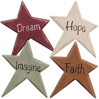 Homegifo 4/set Colorful Star Word Magnets In Multi