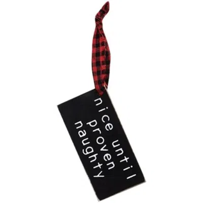 Homegifo 4/set I've Been Good-ish Buffalo Check Tags In Black