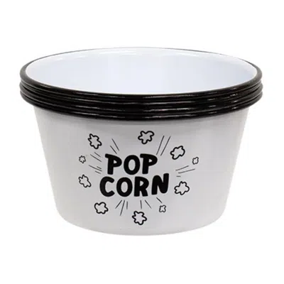 Homegifo 4/set Small Enamel Popcorn Art Bowls