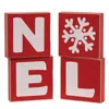 Homegifo 4/set Sparkle Noel Word Blocks