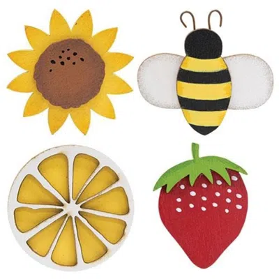 Homegifo *4/set Wooden Summer Icons In Multi