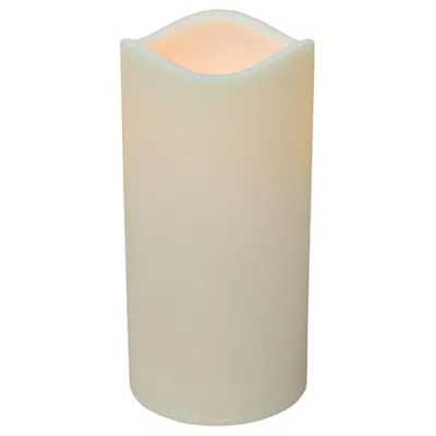 Homegifo 6" Led Timer Pillar In White