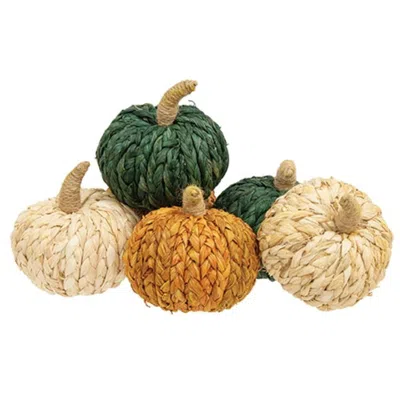 Homegifo 6/set Braided Jute Pumpkins In Multi